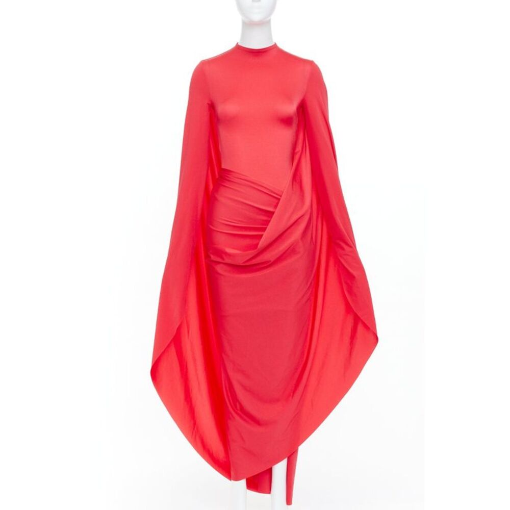 Balenciaga 2022 Runway Red Draped Gown